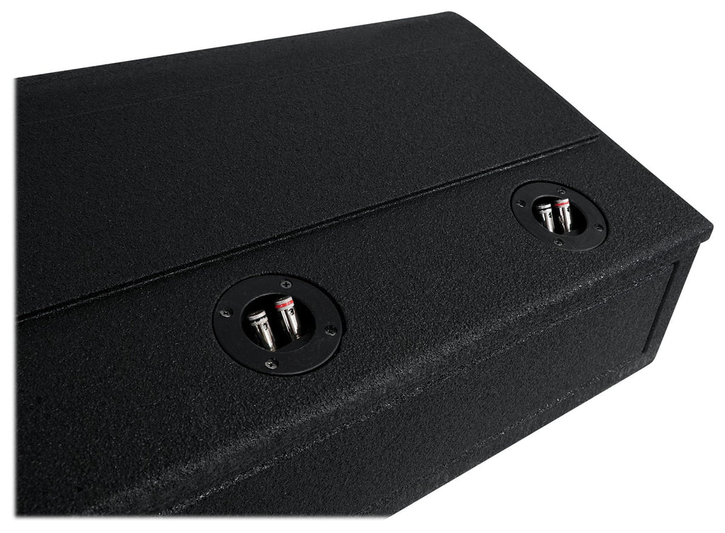 Rockville REC120 Quad 8" Ported Bedlined Sub Box For 2007- CURRENT GM Crew Cab