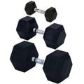 Rubber Encased Solid Hex Dumbbell; 30 lbs