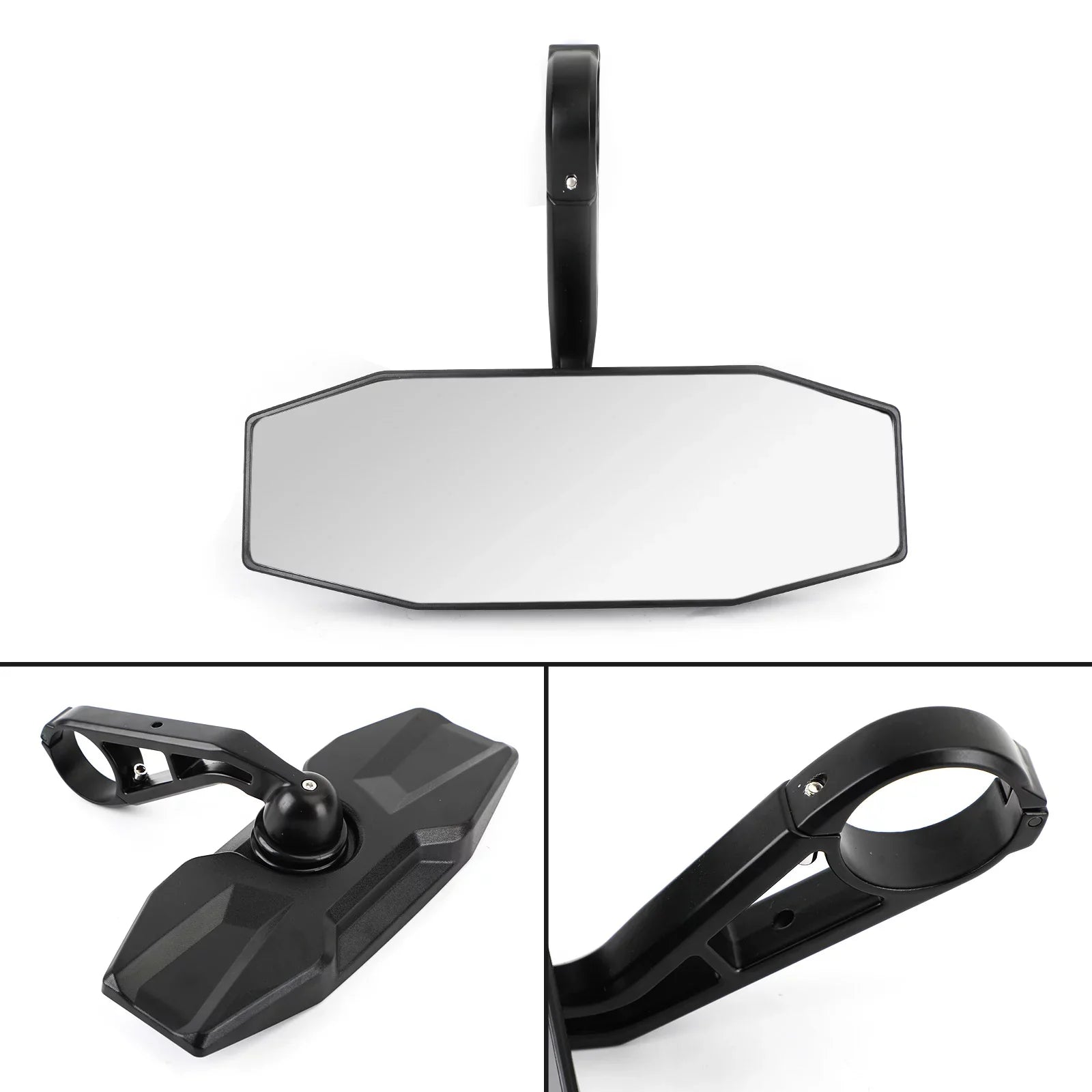 Motor Genic 10" UTV Rear View Center Mirror 1.75" Clamp for Polaris General XP RZR 1000