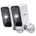 ieGeek; Wireless Security Camera; Outdoor; WiFi; Battery Powered; 2K Color Night Vision; Spotlight & Siren Wireless Camera; 2 Pack