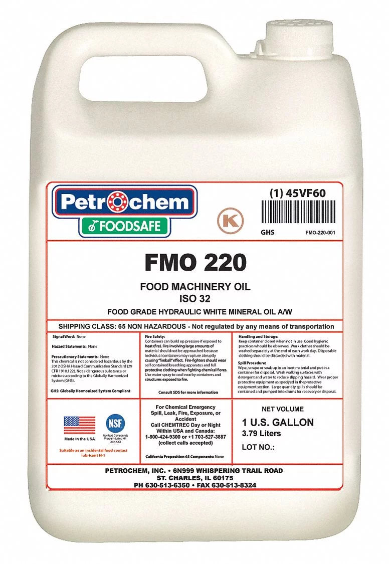 Petrochem Hydraulic Oil;1 gal.;Pail;ISO 220 FMO 220-001