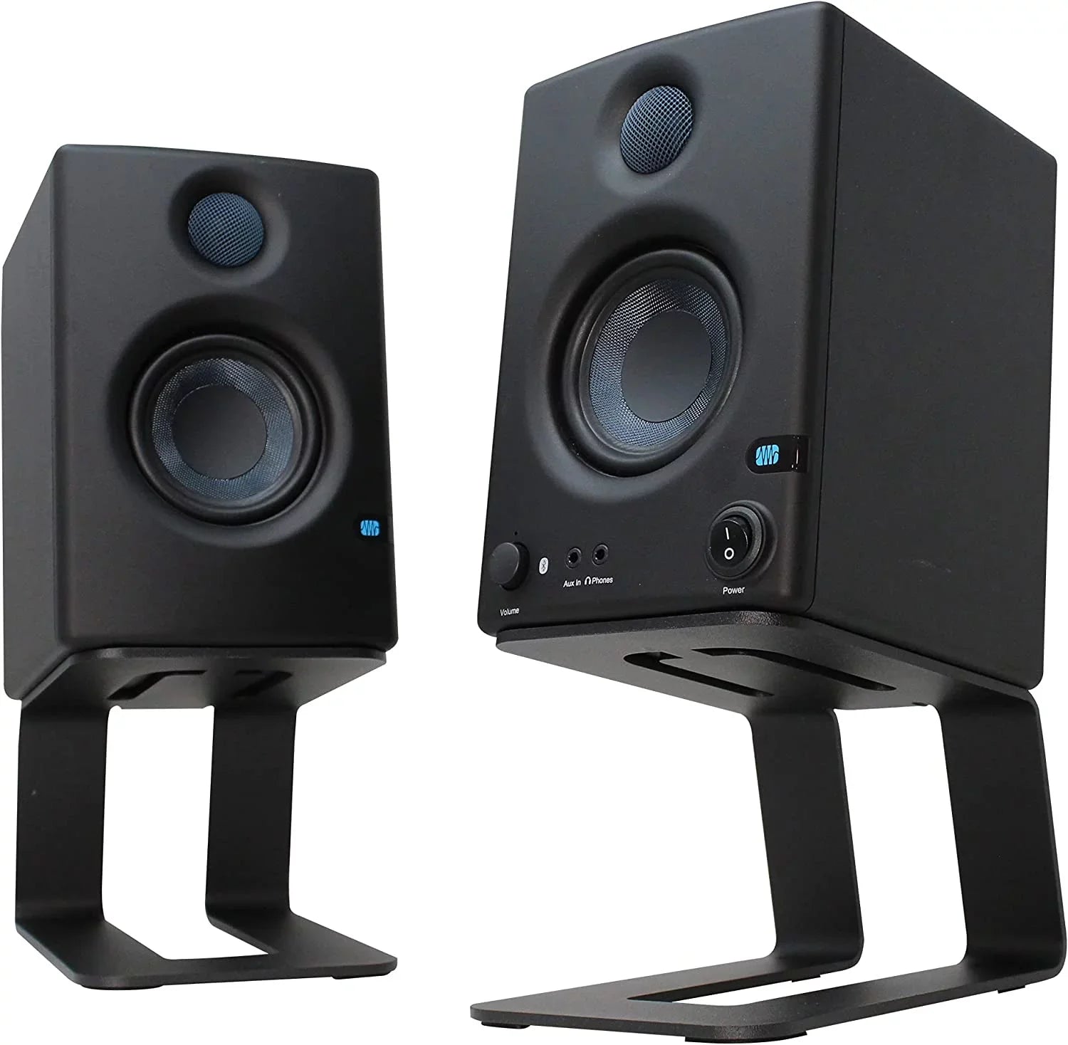Desktop Speaker Stands Pair for Desk Speakers; Studio Speaker Riser; Medium and Small Bookshelf Speakers;