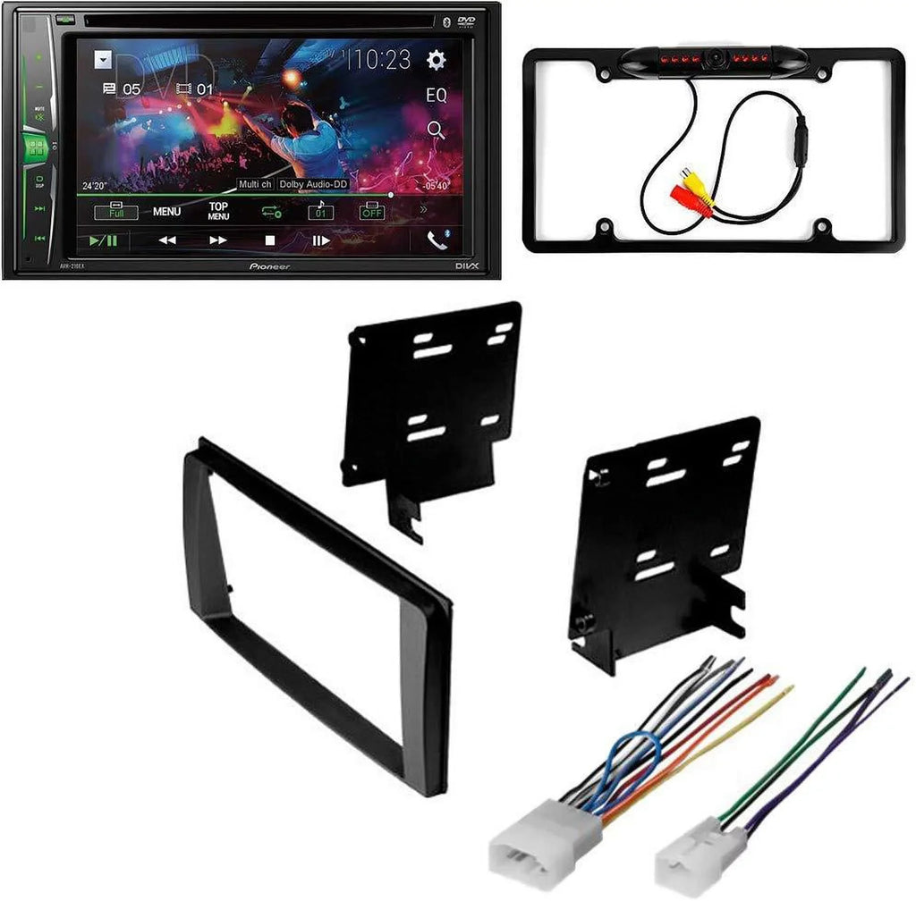 KIT4942 Bundle for 2003-2009 Toyota 4Runner Limited W/ Pioneer AVH-241EX Double DIN Car Stereo with Bluetooth/Backup Camera/Install Kit/in-Dash DVD/CD AM/FM 6.2" Touchscreen Digital Media Receiver