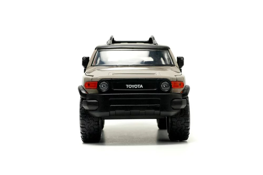 Toyota FJ Cruiser w/ Roof Rack and Extra Wheels; Beige - Jada Toys 34008 - 1/24 scale Diecast Car