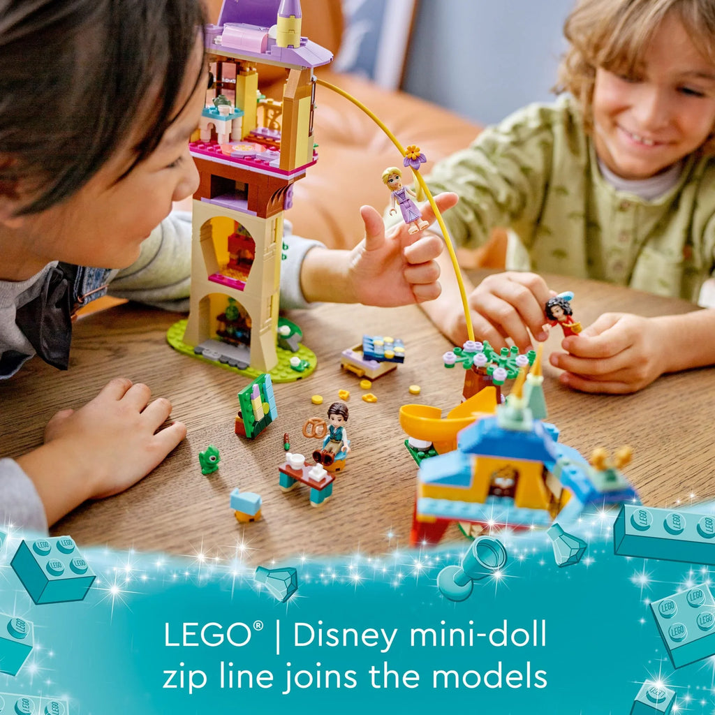 LEGO Disney Princess Rapunzel’s Tower & The Snuggly Duckling Tangled Building Toy with Flynn Rider and Mother Gothel Mini-Dolls; Disney Princess Toy; Fun Gift for Girls and Boys Ages 6 Plus; 43241