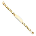 14k Yellow Gold Stamp Cuban Link ID Bracelet - 8" | Elegant 14KY Gold Chain Bracelets for Women and Men| Weight 16.8 | Men’s Jewelry for Gift