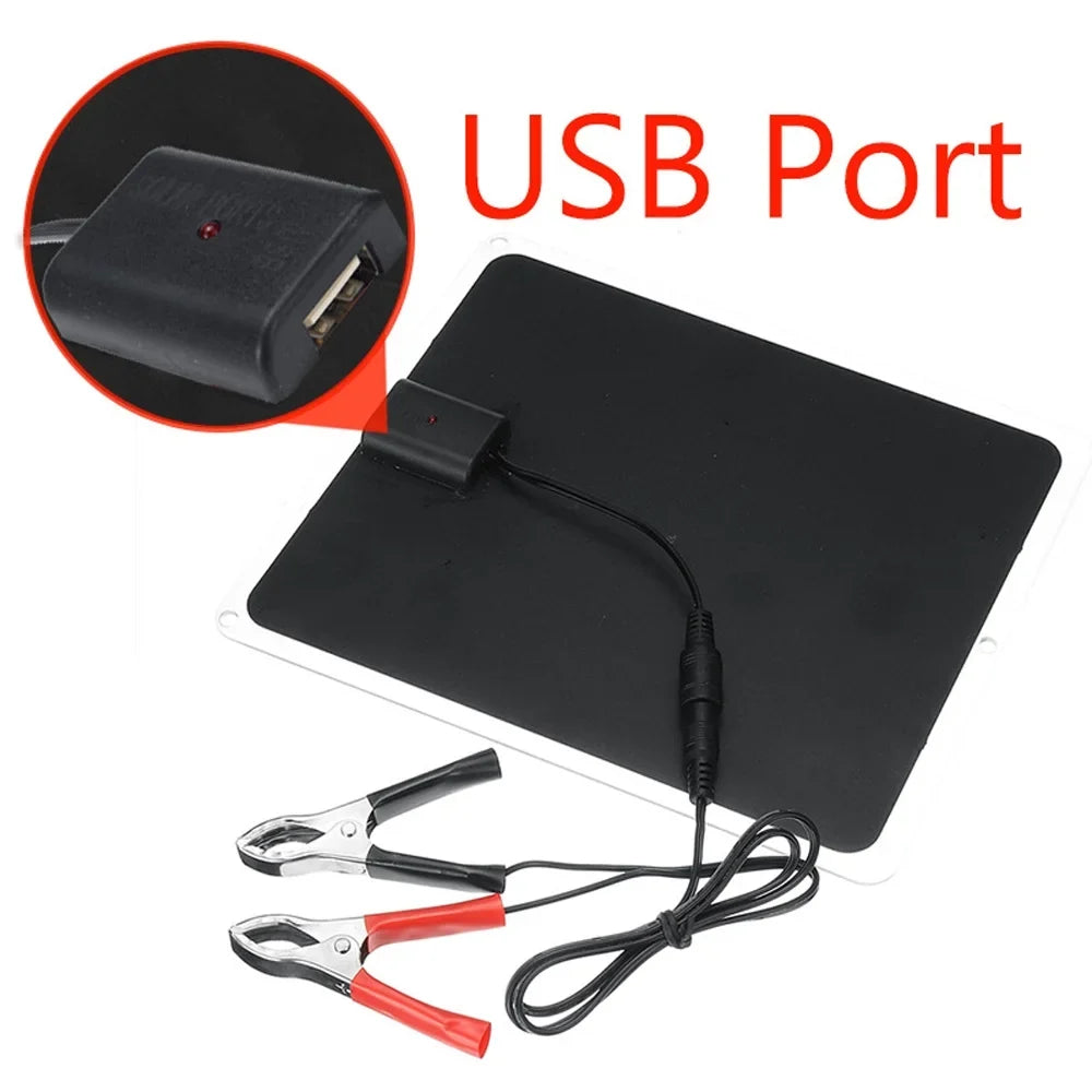 moobody 20W Removable Solar Panel; Portable Solar Power Recharger for Camping Hiking Car Light Ventilator