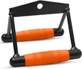 SQUATZ Double D Row Handle - Non Slip Handle Cable Attachment for Weight Workout with 360 Degree Rotational Knuckle; Great for Seated Row Exercises; Fit Nicely for All Cable Apparatus Systems