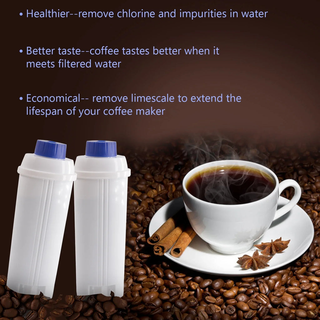 Anself Coffee System Accessory; 4Pcs Replacement Filter Cartridge Compatible with Delonghi DSL C002; Purify Element Filter