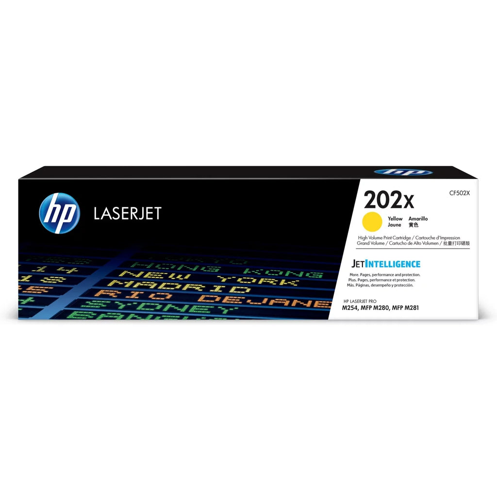 HP 202X (CF502X) Toner Cartridge; Yellow High Yield