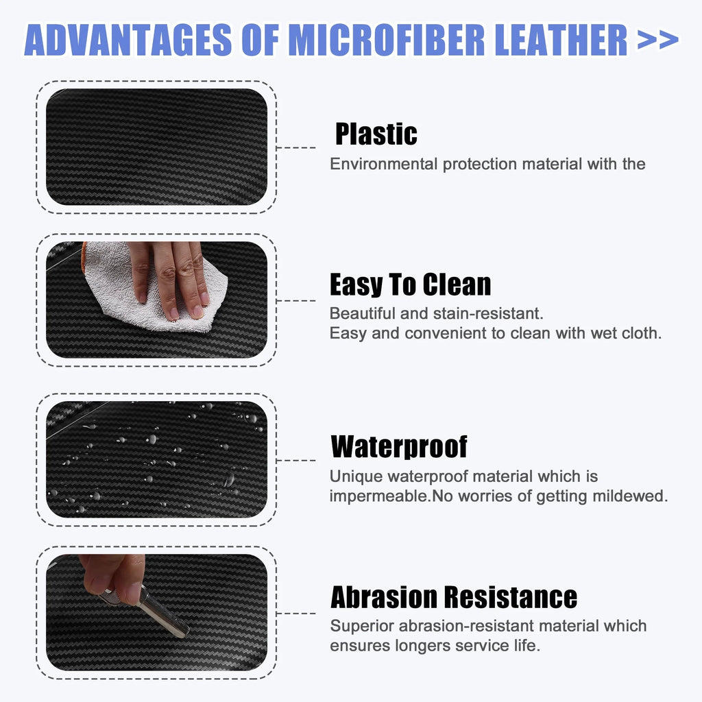 Unique Bargains Car Center Armrest Box Cover Lid Trim Carbon Fiber Pattern Console Storage Box Protector for BMW F48 F39