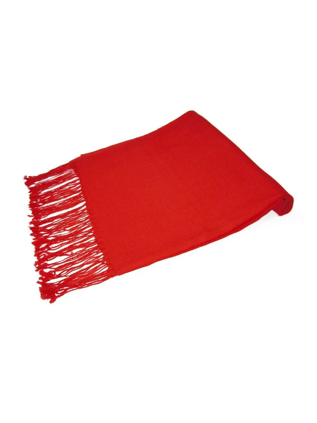 Biagio 100% Wool Pashmina Solid Scarf RED Color Womens Shawl Wrap Scarves