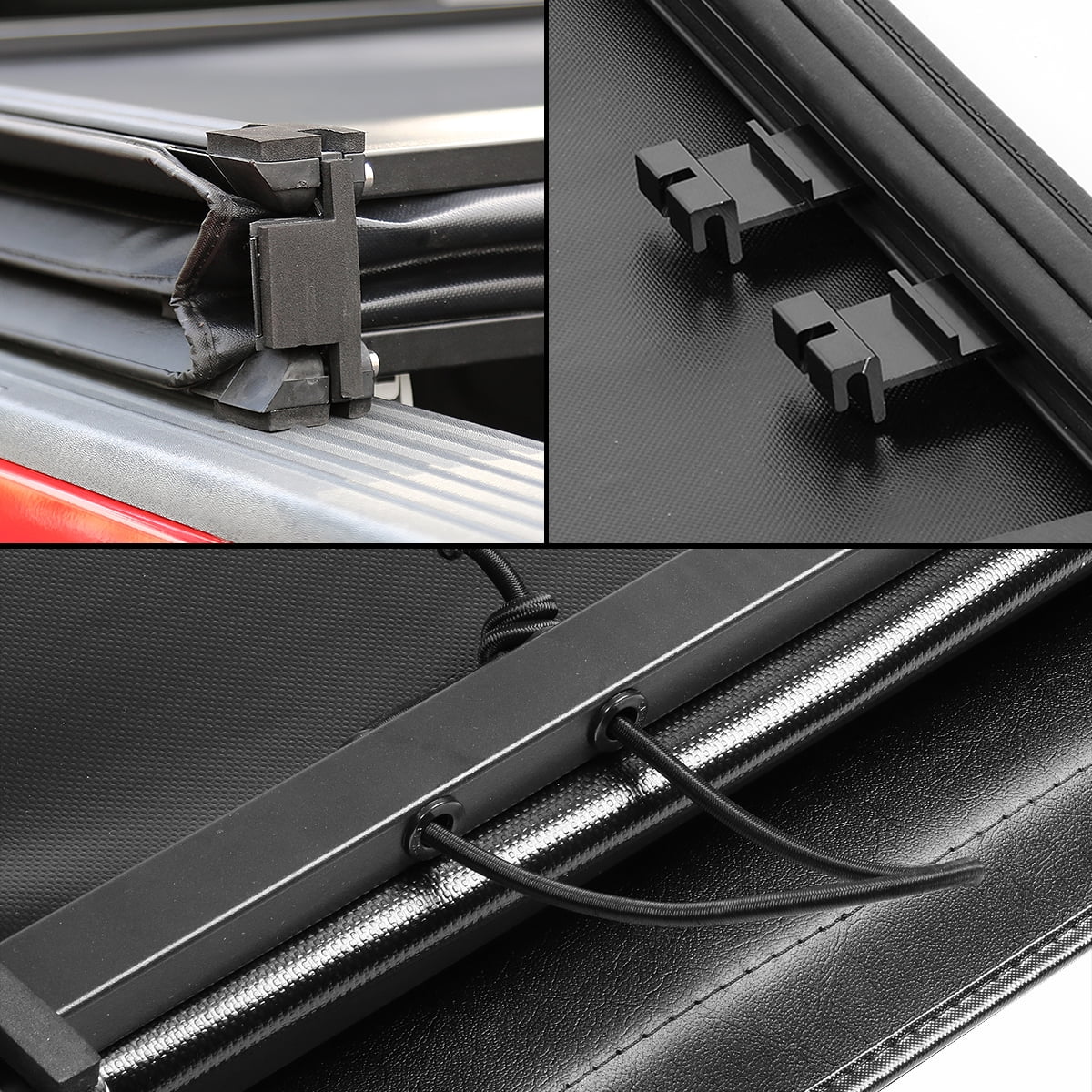 DNA Motoring TTC-TRISOFT-043 for 2015 to 2019 Chevy Colorado/GMC Canyon 5' Bed Fleetside Adjustable Tri -Fold Soft Top Trunk Tonneau Cover 16 17 18