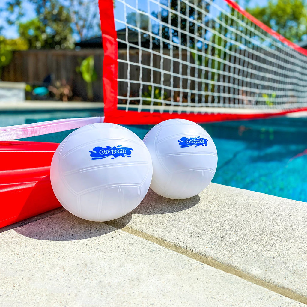 GoSports Splash Net PRO Pool Volleyball Net; Includes 2 Balls; Red