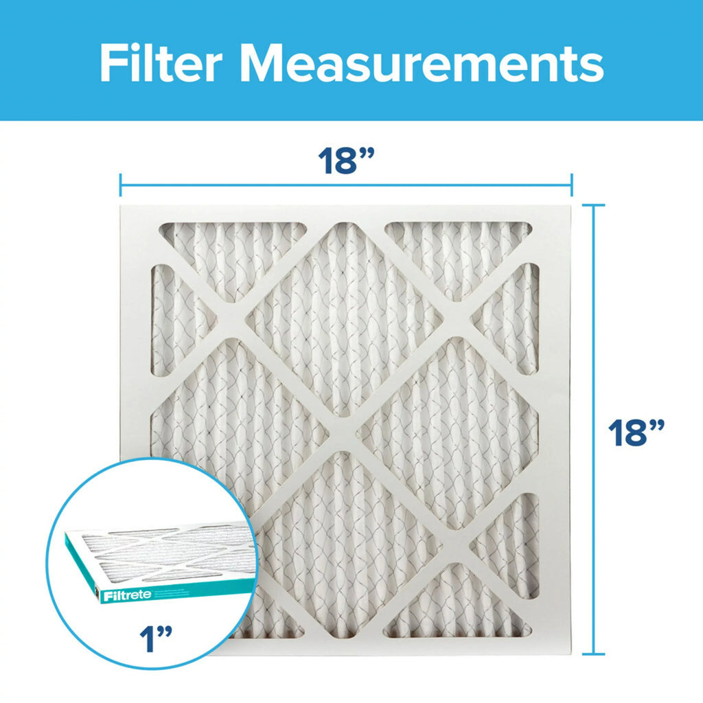 Filtrete by 3M 18x18x1; MERV 11; Allergen Reduction HVAC Furnace Air Filter; 1200 MPR; 4 Filters