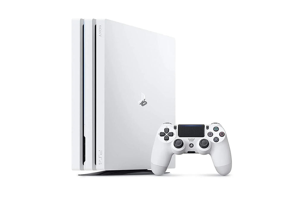 Pre-Owned Sony PlayStation 4 Pro 1TB White Gaming Console With 2 Controller + G11-A Earbuds With Microphone BOLT AXTION Bundle