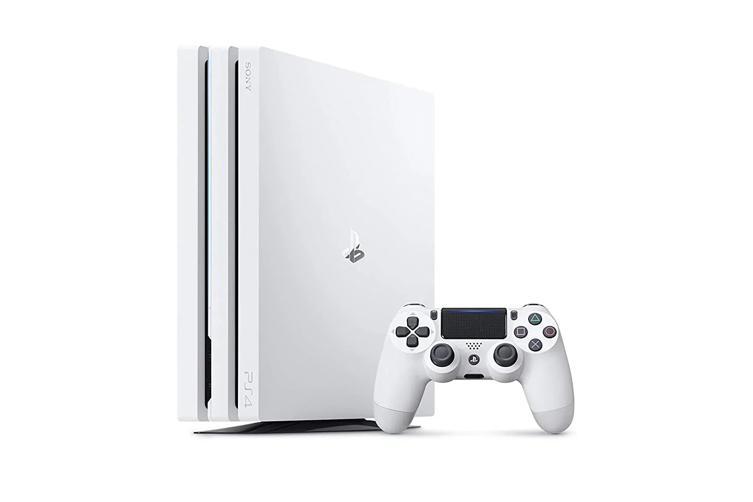 Pre-Owned Sony PlayStation 4 Pro 1TB White Gaming Console With 2 Controller + G11-A Earbuds With Microphone BOLT AXTION Bundle
