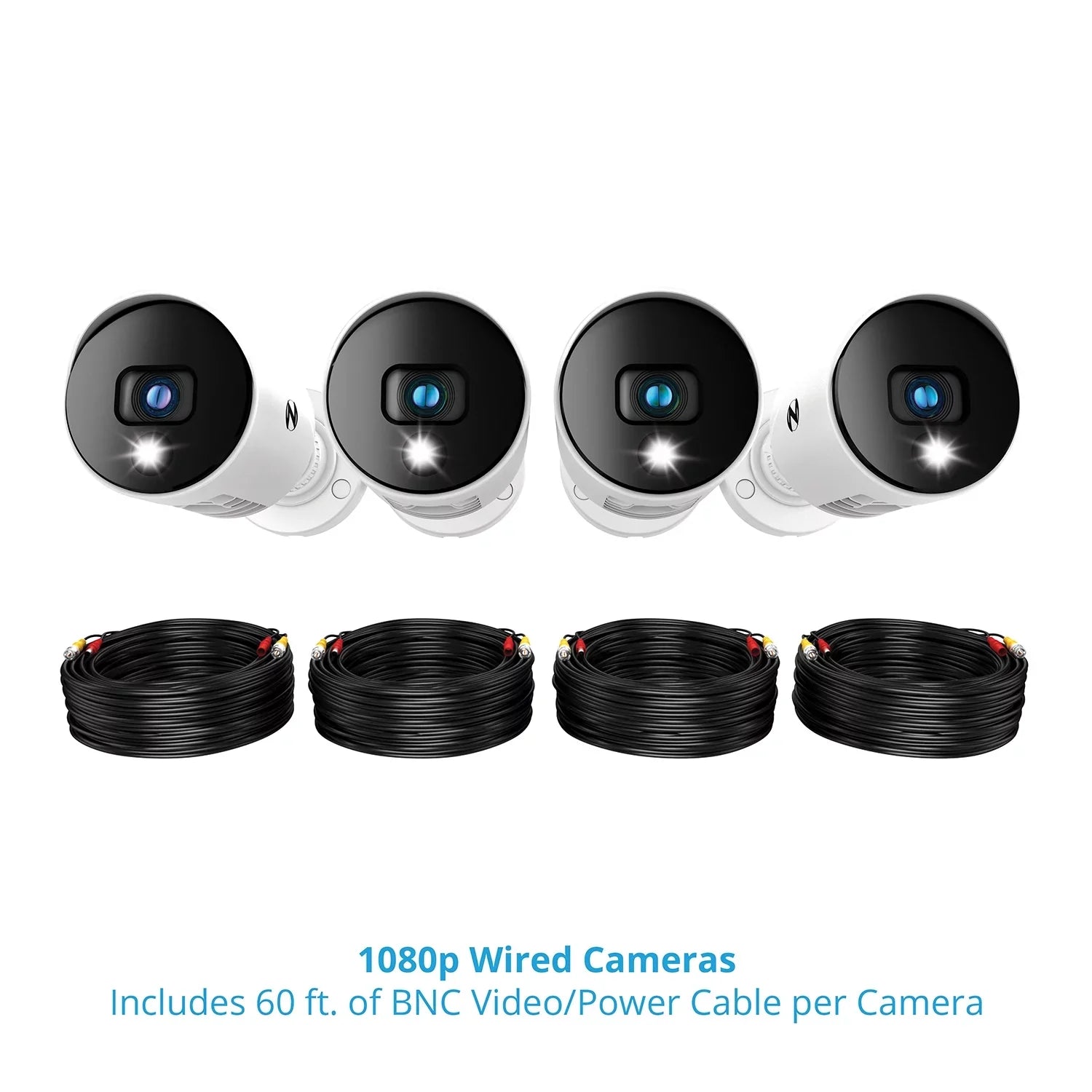 Night Owl Bluetooth 8 Channel DVR with 1TB Hard Drive; and 4 Wired 1080p HD Spotlight Security Cameras; Outdoor; HDMI Connector
