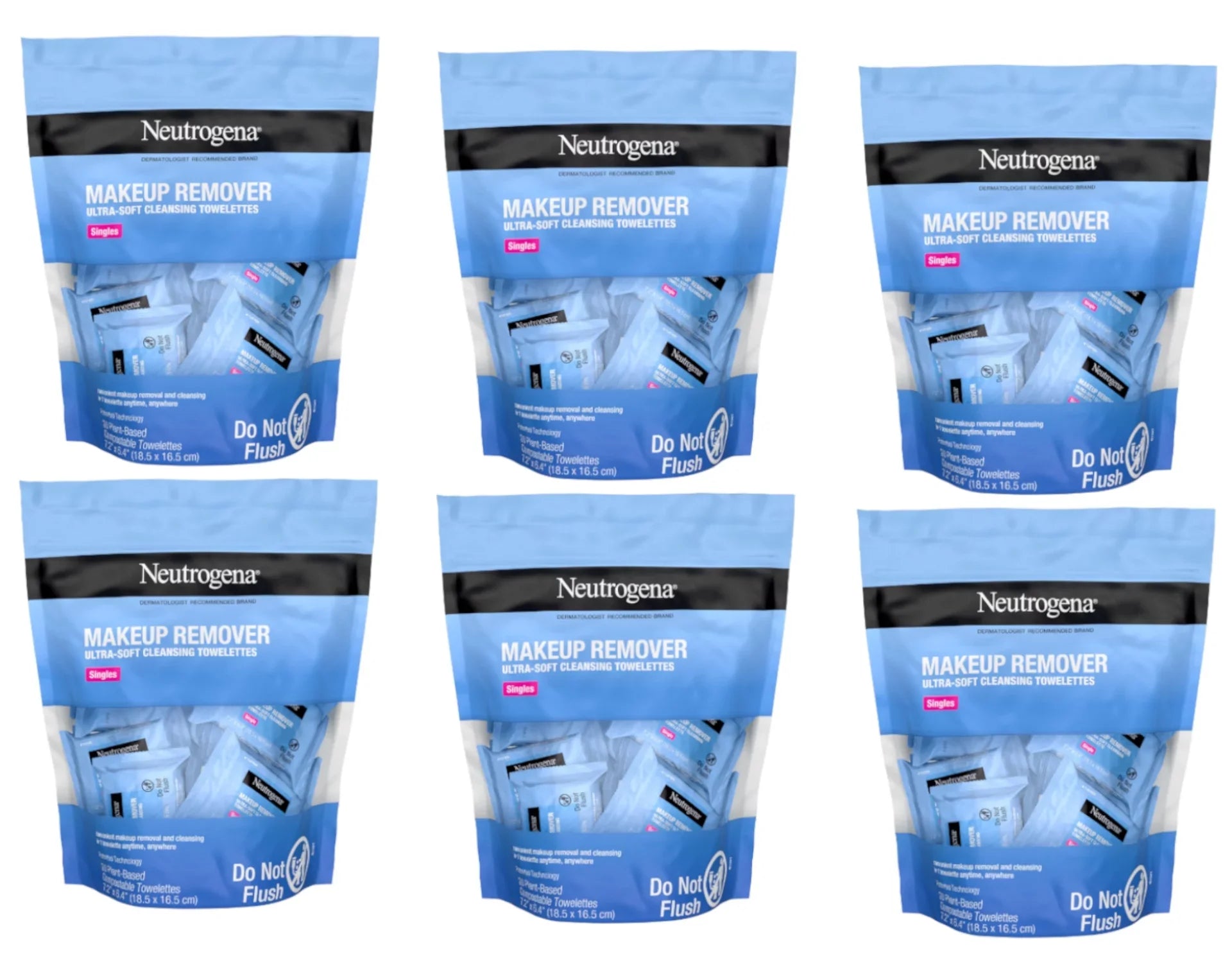 Neutrogena Makeup Remover Cleansing Towelette; Singles; 20 Ea; 6 Pack