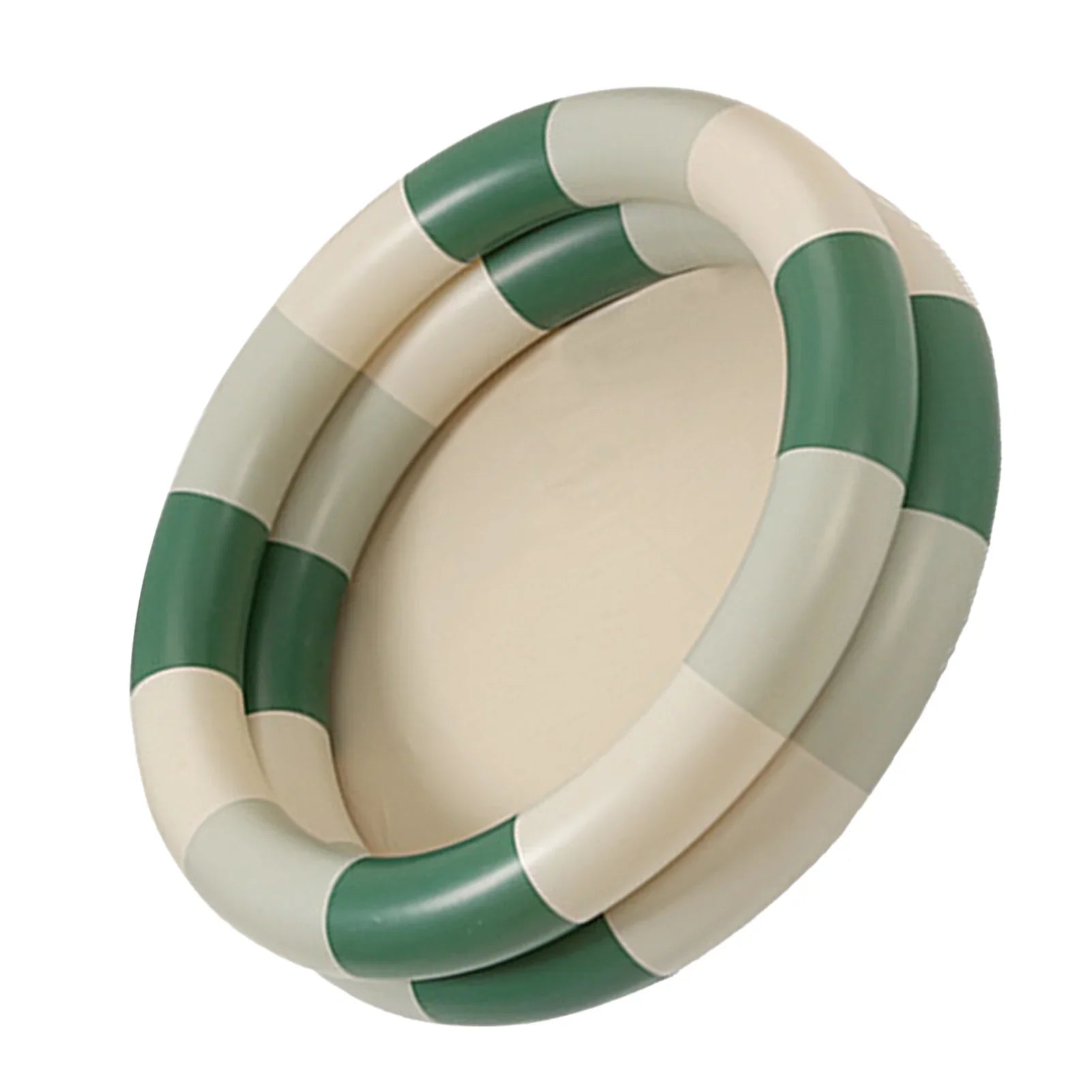 Goldmeet Inflatable Pool Baby Retro Blow Up Swimming Pool Family Cute Style Thickened Pool Green Stripe
