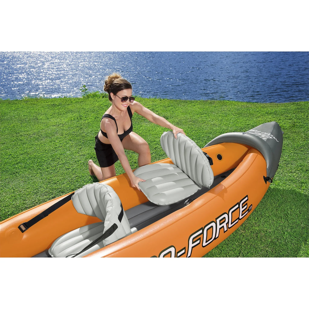 Bestway 126 x 35 cm Lite-Rapid X2 Inflatable Kayak Float w/Oars (2 Pack)