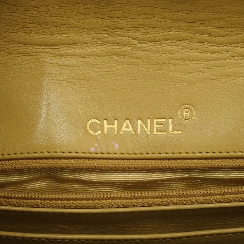 Authenticated Used Auth Chanel Matelasse Single Chain Women's Leather Shoulder Bag Beige