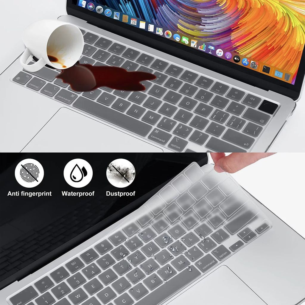 Techprotectus Hard-Shell Laptop Sleeve with Keyboard Cover Crystal Clear (TP-CYC-K-MA13M2)