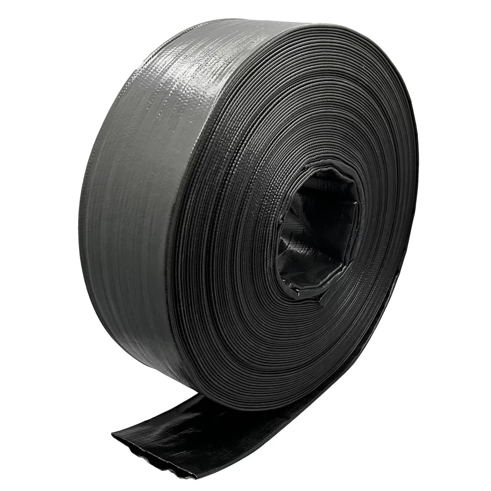 Primal Accessories Backwash Hose 2 inch x 100 feet Commercial Grade Black 3 Bar / 43.5 psi