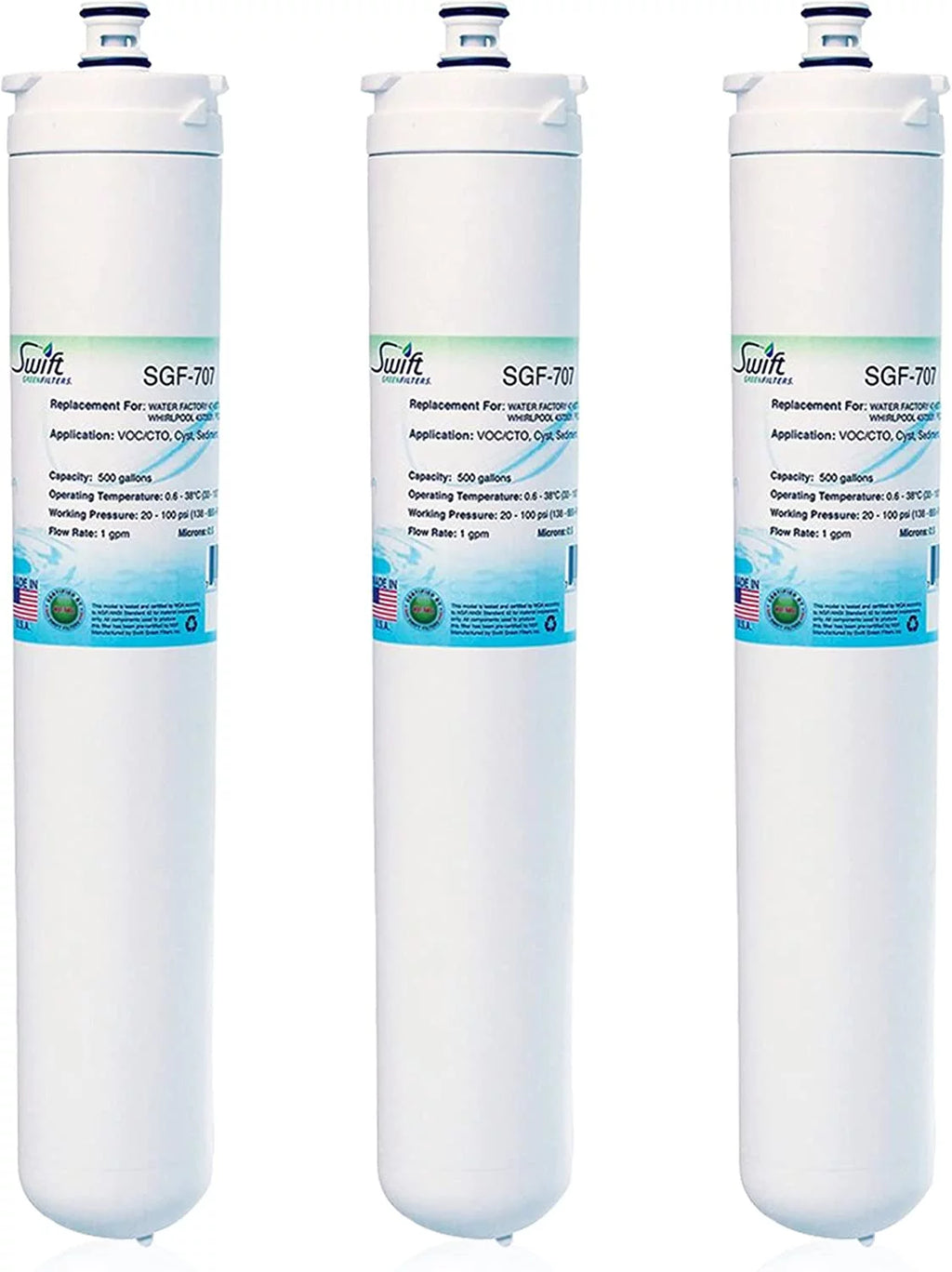 Swift Green Filters SGF-707 Compatible for 47-55707G2;47-55707CM;4373531;PSQC-2 Commercial Filter (3 Pack);Made in USA