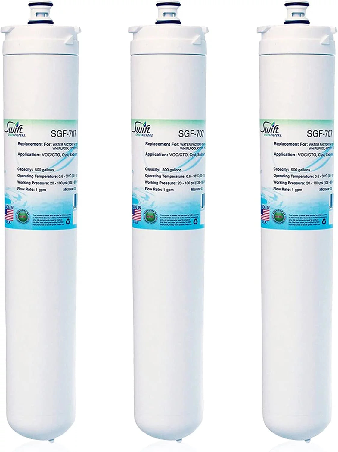 Swift Green Filters SGF-707 Compatible for 47-55707G2;47-55707CM;4373531;PSQC-2 Commercial Filter (3 Pack);Made in USA