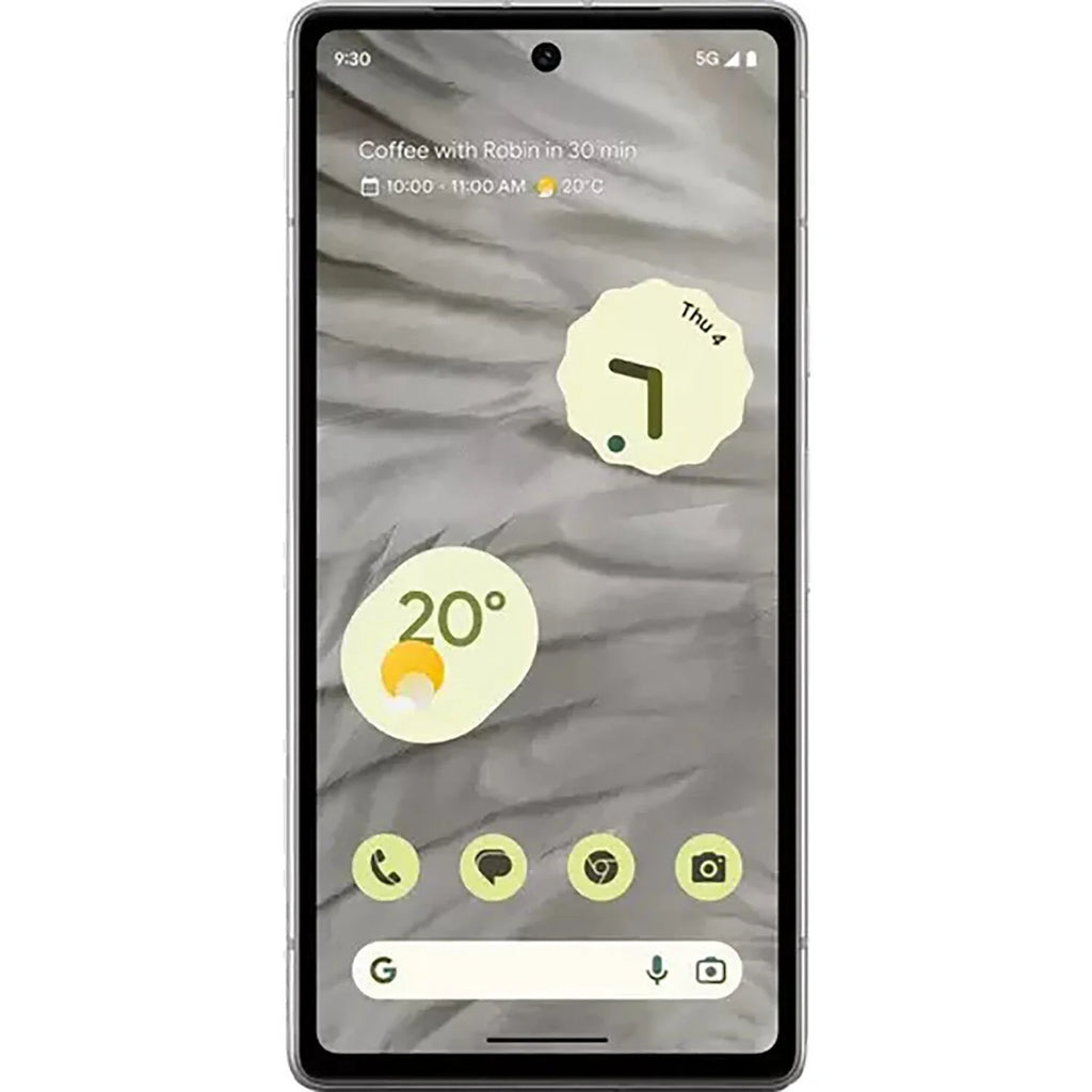 Google Pixel 7a Dual-SIM 128GB ROM + 8GB RAM (Only GSM | No CDMA) Factory Unlocked 5G Smartphone (Snow) - International Version