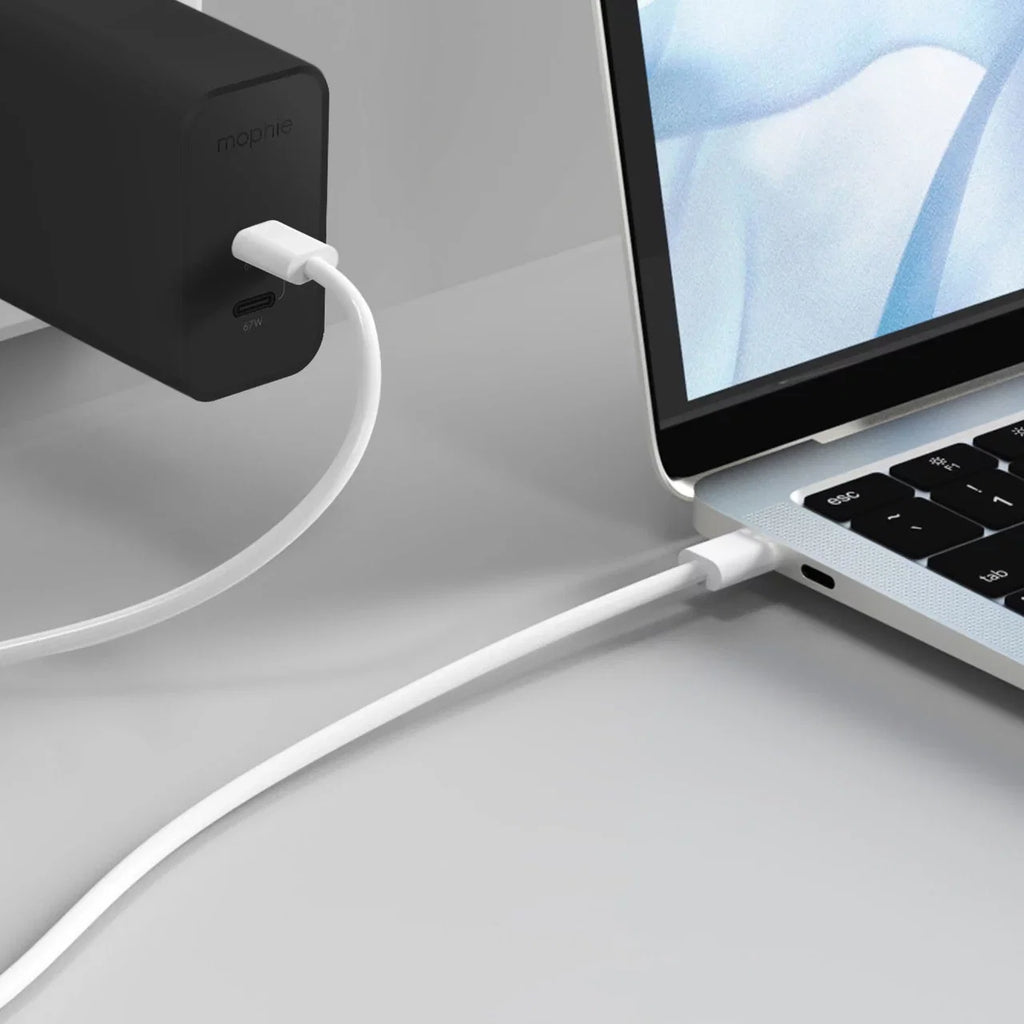 mophie USB C Charger GaN 67W; 3-Port Fast Compact Foldable Wall Charger for MacBook Pro/Air; iPad Pro; Galaxy S22/S21; HP Spectre; Note20/10+; iPhone 14/13/12 Pro; Pixel; and More - Black