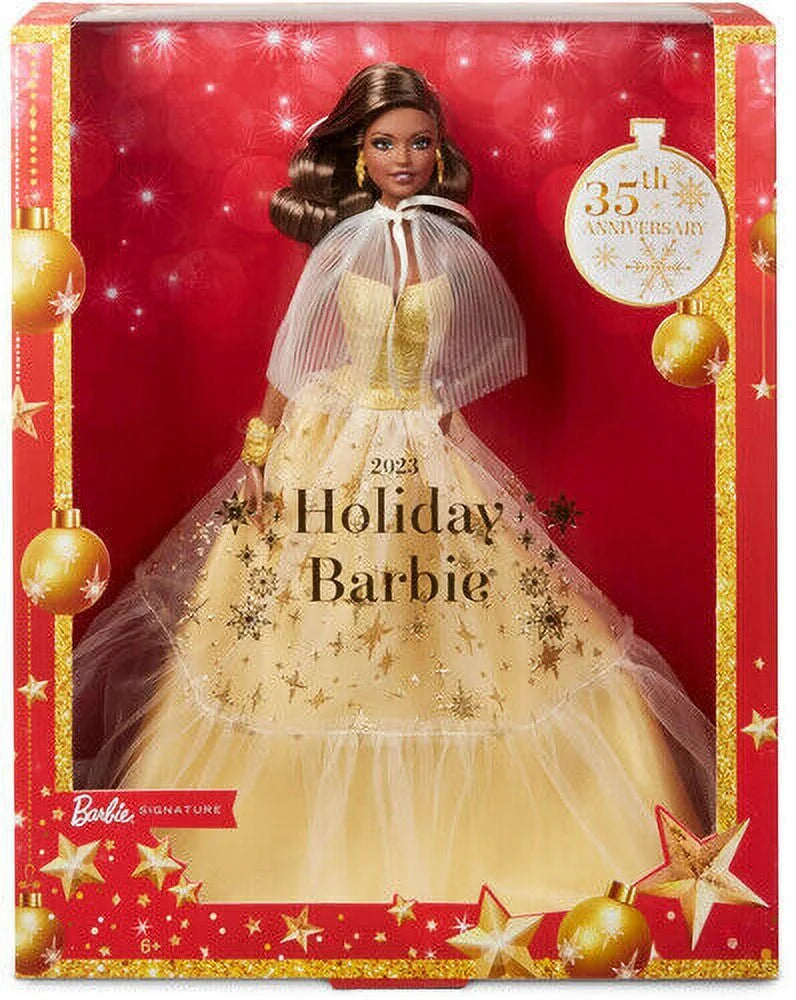 Mattel - 2023 Holiday Doll (Dark Brown Hair) [New Toy] Ltd Ed; Paper Doll; Col