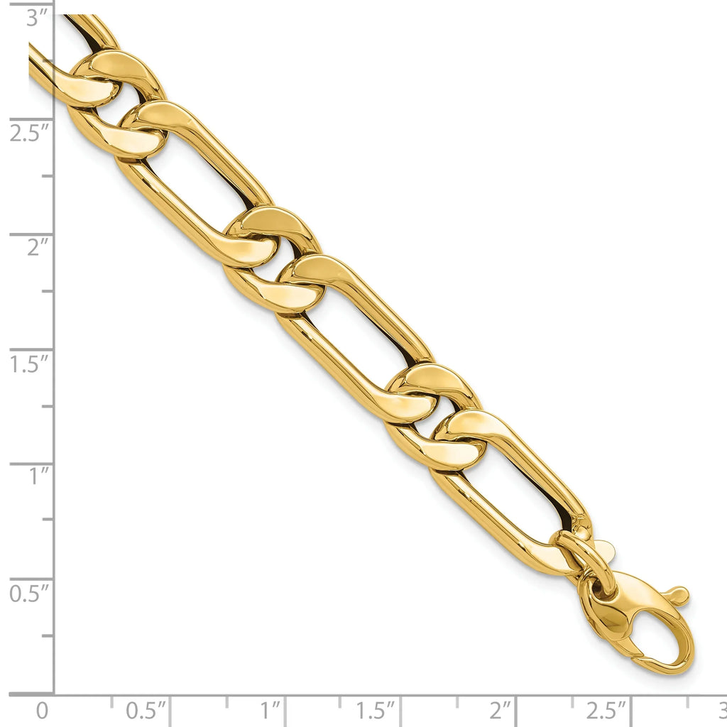 14K Polished Hollow Exhaustcy Link Men's Bracelet