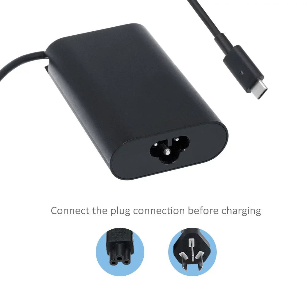 AC Power Adapter Laptop Charger For Dell Latitude 13 7390 P29S002 2-in-1 Laptop Notebook Chromebook Ultrabook PC Power Supply Cord NEW