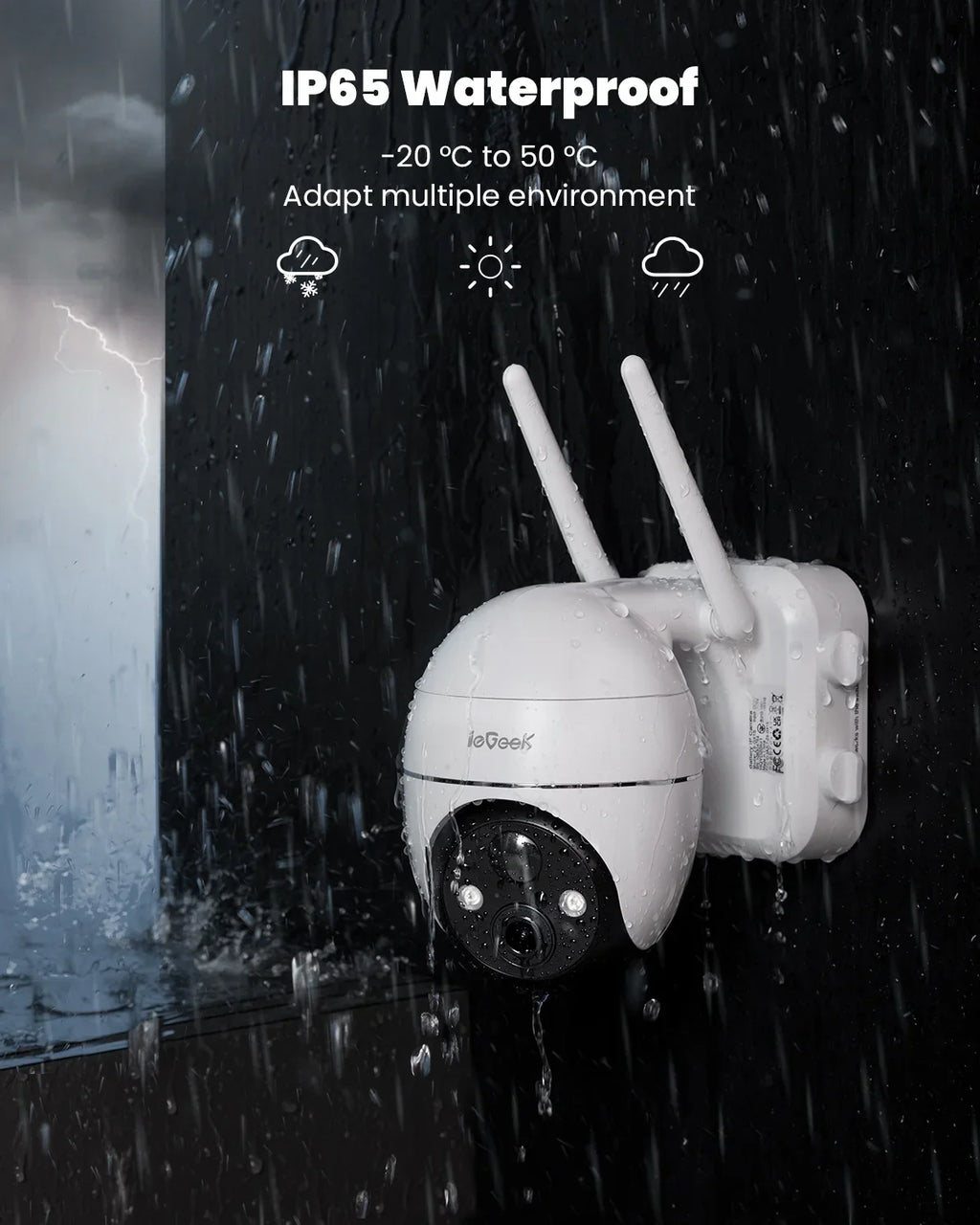 360° View PTZ Solar Security Cameras Wireless WiFi Outdoor; PIR Motion Detection; 2K/3MP Spotlight; Color Night Vision; Battery Powered Outdoor Solar Home Surveillance Camera; Work with Alexa