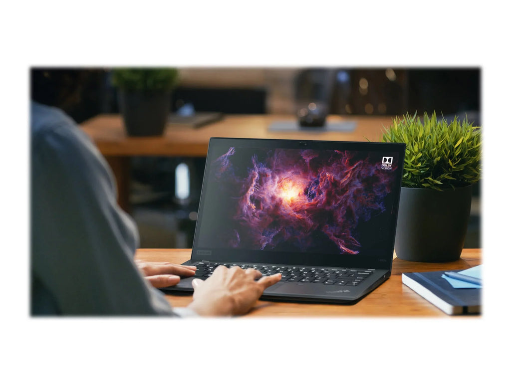 Lenovo ThinkPad T490s 20NX - Intel Core i5 8365U / 1.6 GHz - vPro - Win 10 Pro 64-bit - UHD Graphics - 8 GB RAM - 256 GB SSD TCG Opal Encryption 2; NVMe - 14" IPS touchscreen 1920 x 1080 (Full HD) - Wi-Fi 5 - black - kbd: US