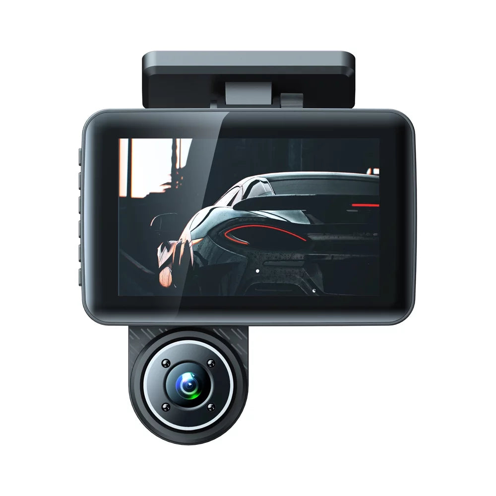 ammoon 3 Cameras Dash Cam; Clear Car Rearview Mirror; Wide Angle Car Camera Recorder; Auto Safety Driving Recorder