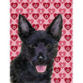 Carolines Treasures Australian Kelpie Hearts Love And Valentines Day Flag Canvas- House Size