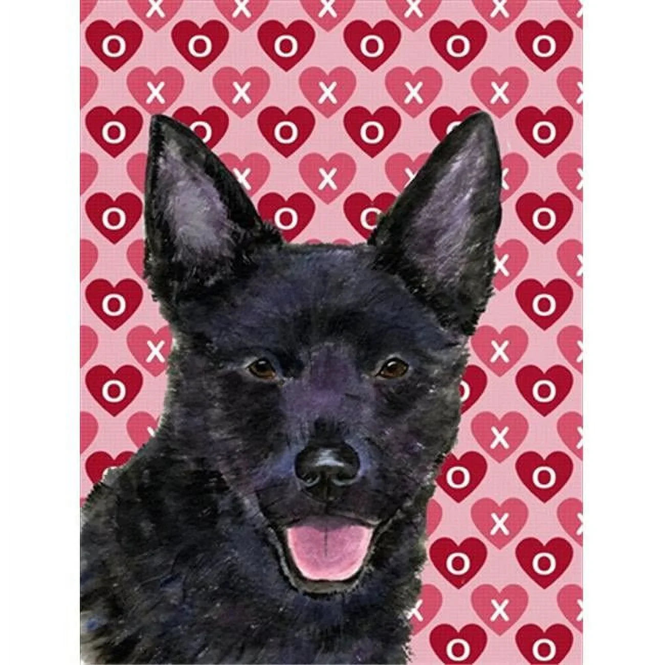 Carolines Treasures Australian Kelpie Hearts Love And Valentines Day Flag Canvas- House Size