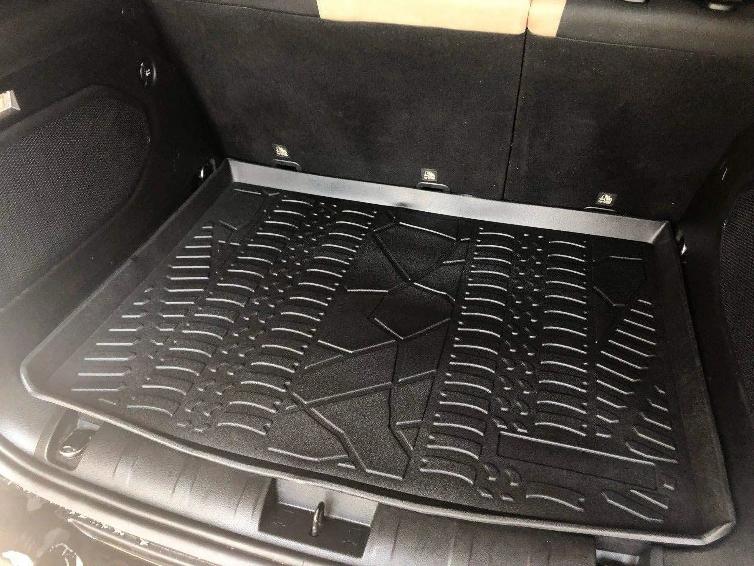 EACCESSORIES EA Cargo Liner – Trunk Mat for Jeep Renegade 2015-2023 – Weather-Resistant Trunk Mats for Cars with Raised Lip – Non-Slip Car Trunk Mat Rubber – Easy to Install – Laser Pre-Cut Design