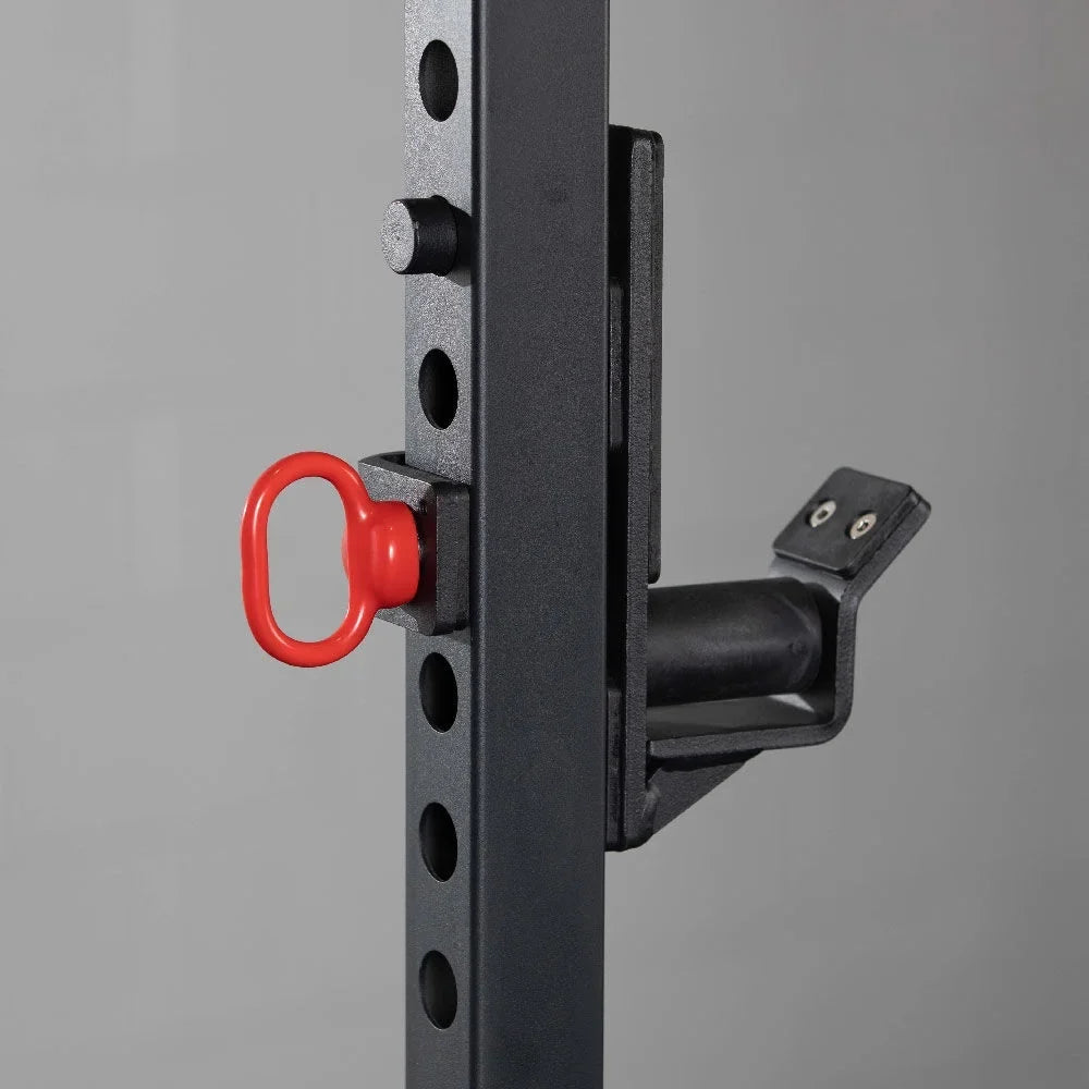 Titan Fitness T-2 Series Roller J-Hooks; UHMW Plastic; J-Hook Style Rack Mounted; 2;000 LB Capacity; Fits 2” x 2” Tubular Steel