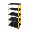 Gracious Living Extra Large Premium Duty Ventilated Plastic Shelving; Black