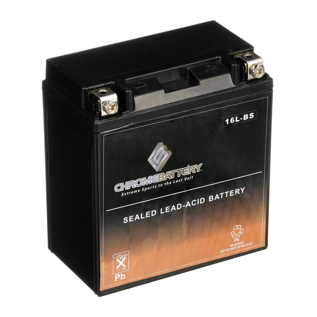 Chrome Battery YTX16L-BS (16L-BS 12 Volt;14 Ah; 230 CCA) Jet Ski Battery for Kawasaki 650cc Jf650 X2 1988