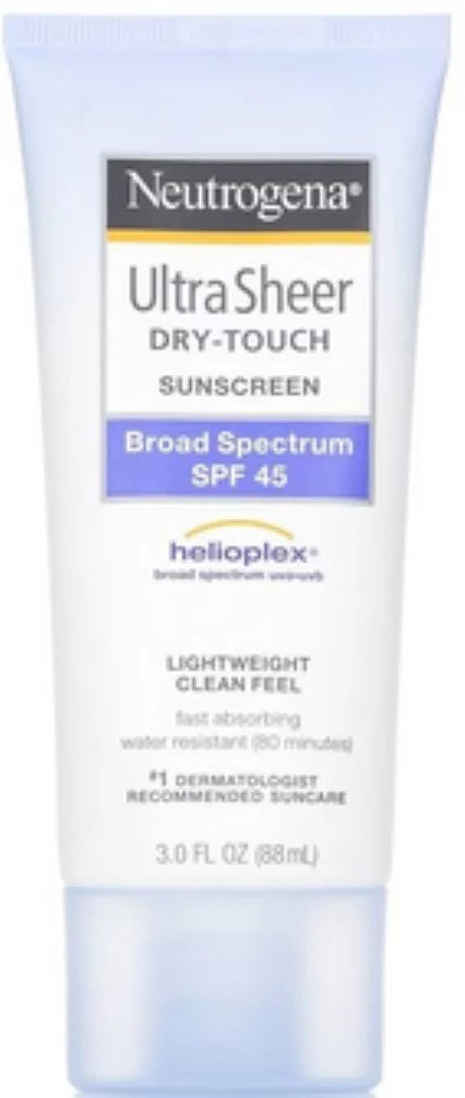 Neutrogena Ultra Sheer Dry-Touch Sunscreen SPF 45 3 oz (Pack of 3)