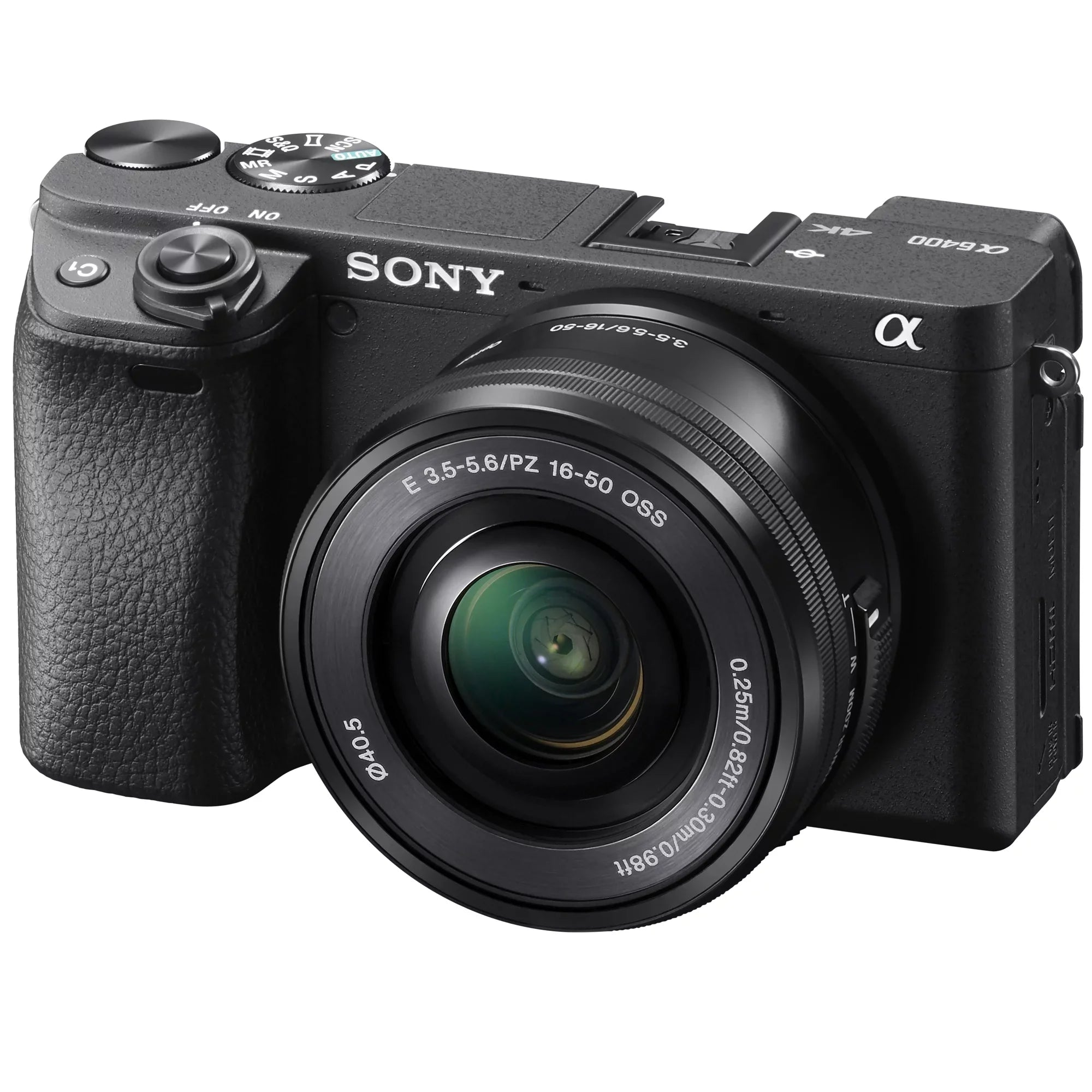 Sony a6400 4K Mirrorless Camera ILCE-6400L/B (Black) with 16-50mm f/3.5-5.6 OSS Lens Kit + 0.43x Wide Angle and 2.2X Telephoto Lens Deco Gear Case Filter Set & Extra Battery Power Editing Bundle