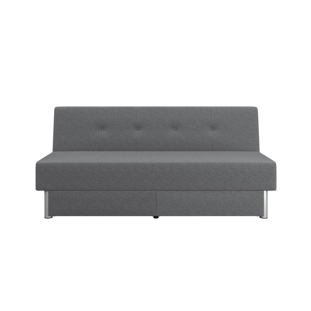 Serta Windsor Futon with Storage and Power; Gray Fabric
