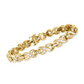 Ross-Simons C. 1980 Vintage 3.00 ct. t.w. Diamond X-Link Bracelet in 14kt Yellow Gold; Women's; Adult; Pre-Owned