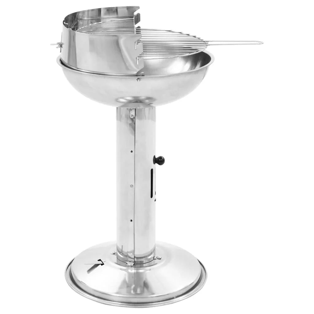 Buyweek Pedestal Charcoal BBQ Grill Stainless Steel