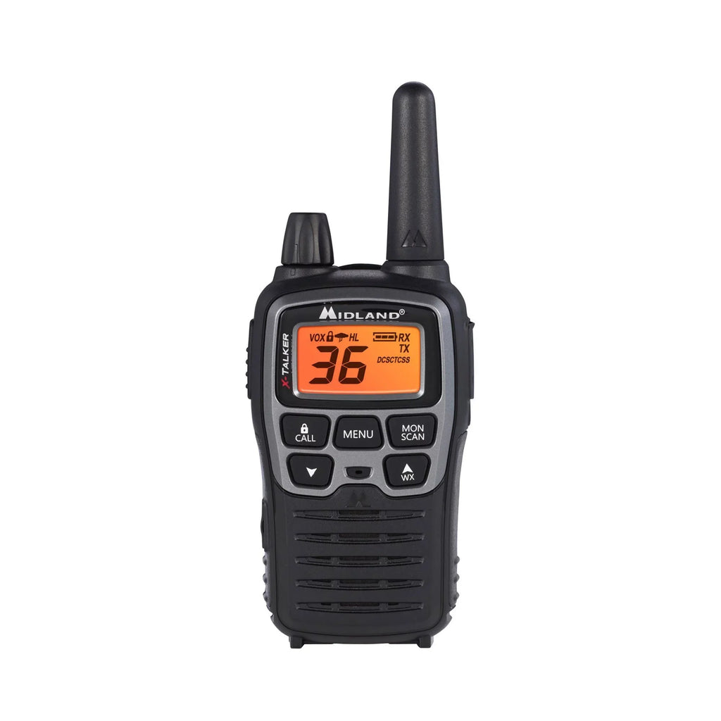 Midland X-Talker T71VP3 FRS Two-Way Radio bundle 38-mile; Walkie Talkies; 36 Channels; Black